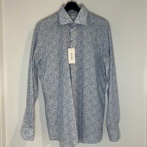 Eton Paisley-Print Dress Shirt in Contemporary-Fit (15.5)